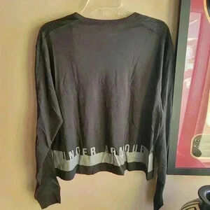 NEW Under Armour Women's Favorite Mesh Long Sleeve XL Black Silver